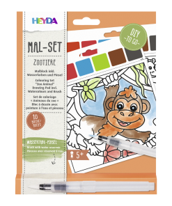 Set de coloriage « zoo » peinture à l&rsquo;eau