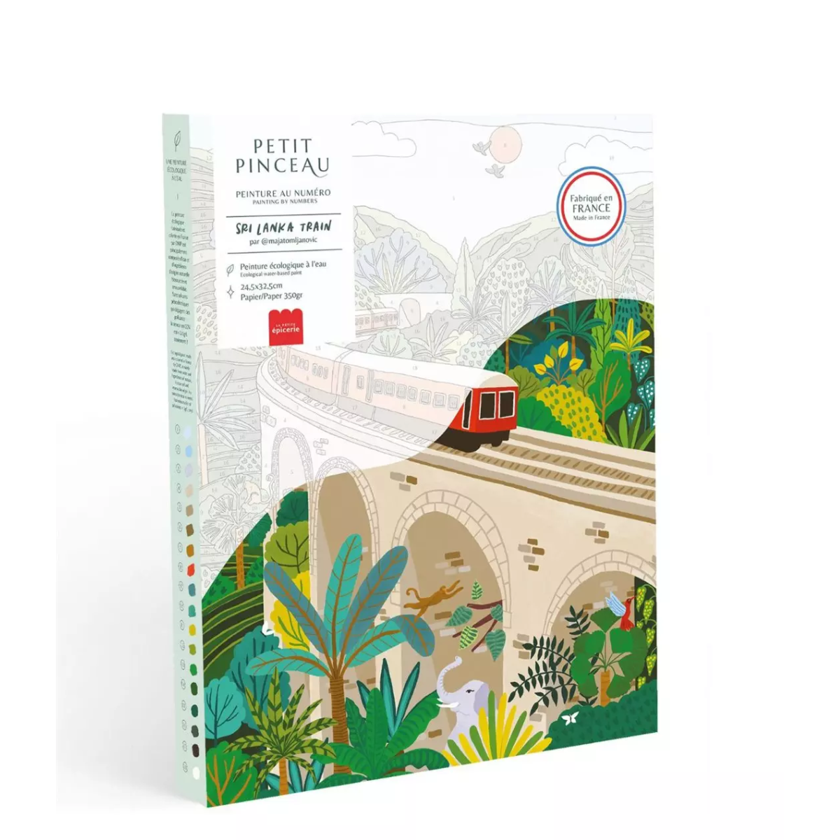 Kit peinture au numéro Sri Lanka 24,5 cm x 32,5 cm