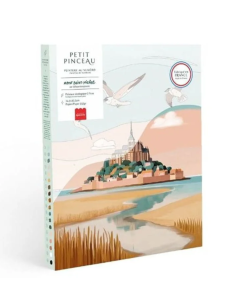 Kit peinture au numéro Mont Saint-Michel 24,5 cm x 32,5 cm