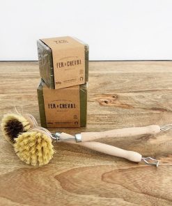 KIT | Savon de Marseille 300 ou 600 G et sa brosse vaisselle laiton ou fibre