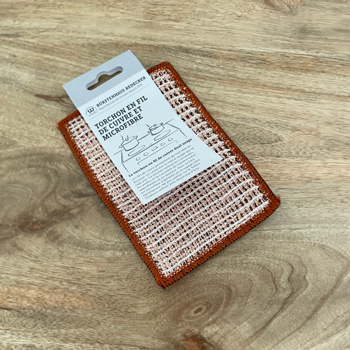 Torchon en fil de cuivre et microfibre
