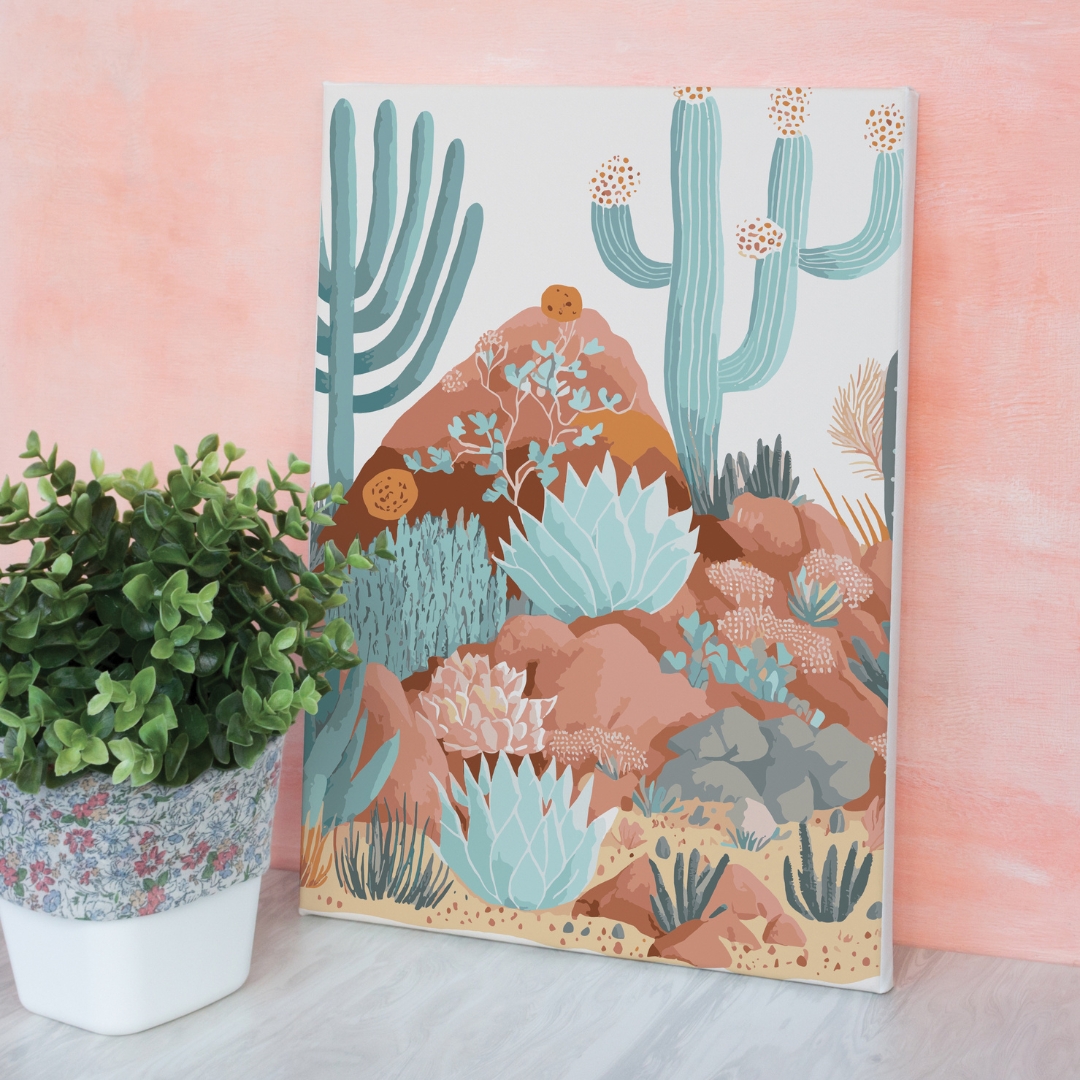 Peinture par numéros 20×30 cm – Cactus – Image 4
