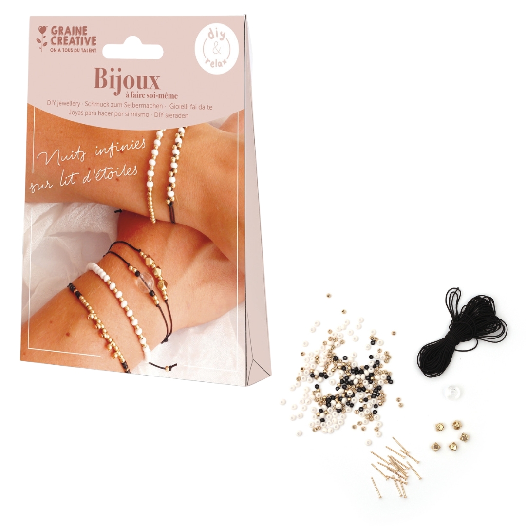 KIT DIY : Bijoux or et noir à faire soi-même – Image 2