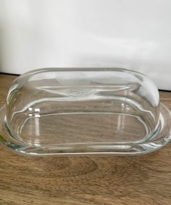Beurrier oval en verre