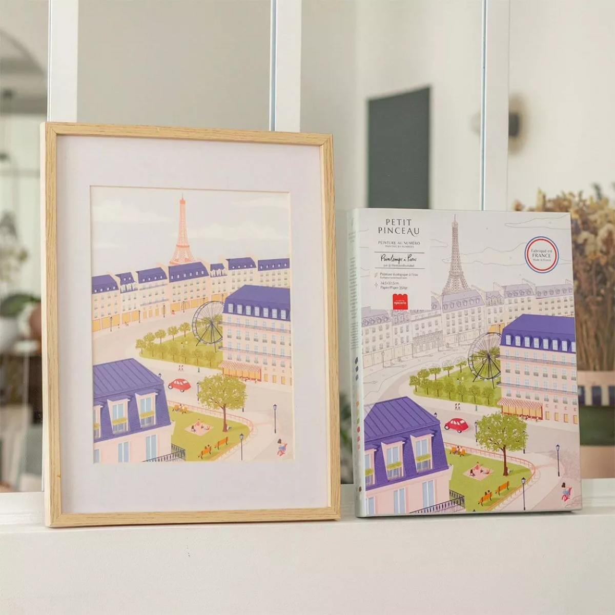 Kit peinture au numéro un printemps à Paris 24,5 cm x 32,5 cm – Image 3