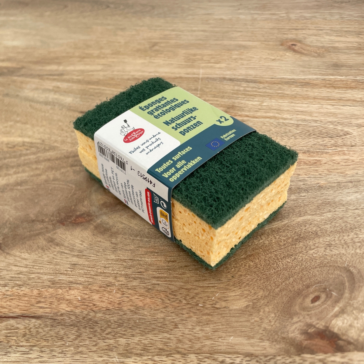 Lot de 2 éponge grattantes écologiques