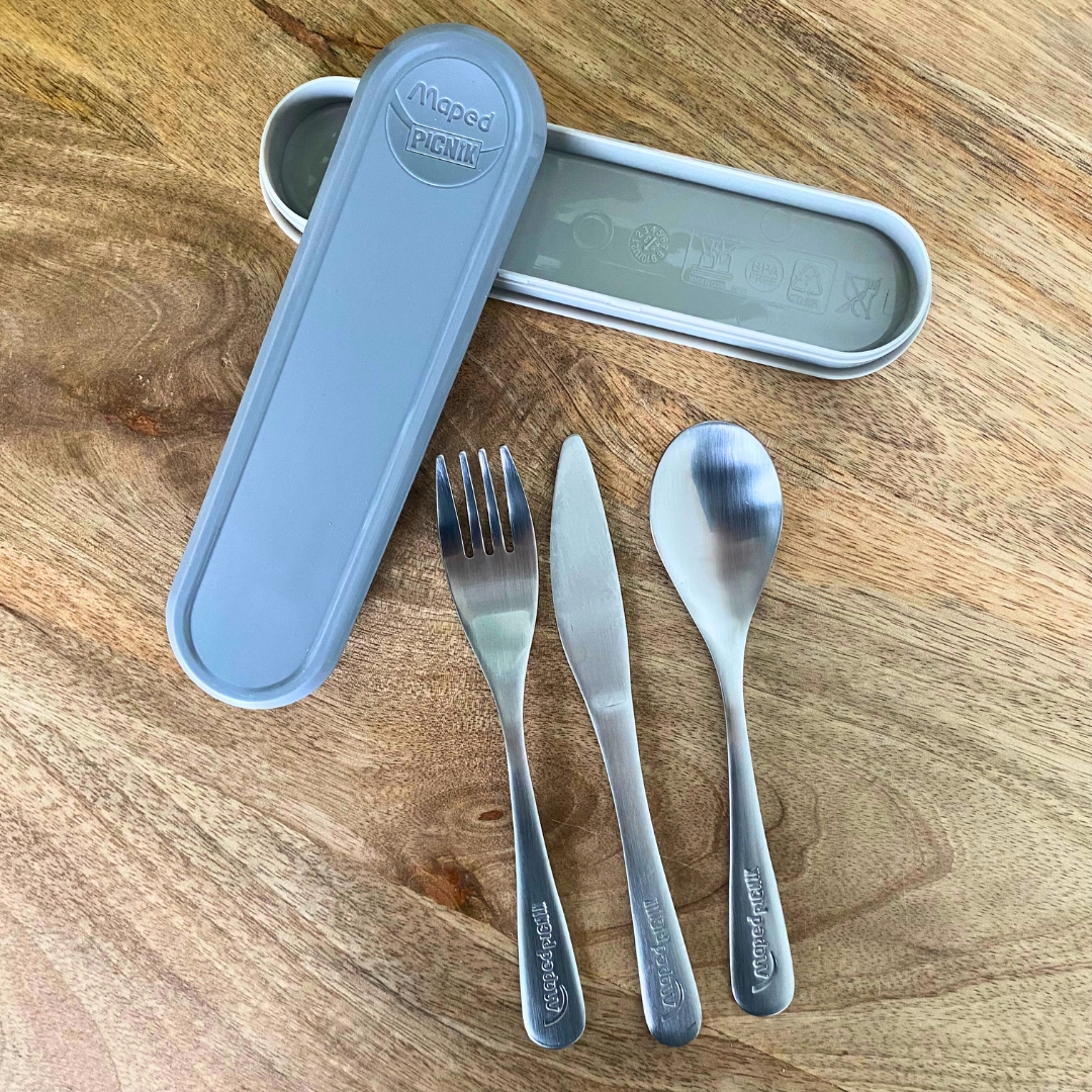 Set de couverts réutilisables et sa boite grise – Image 3