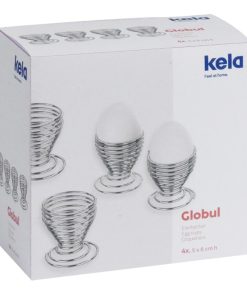 Lot de 4 Coquetiers Métal Chromé