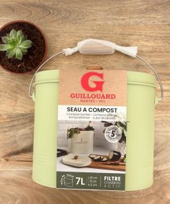 Seau à compost ovale vert – 7L