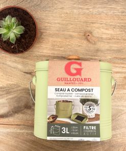 Seau à compost ovale vert – 3L