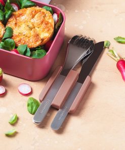Monbento | Set de couverts nomades en inox roses