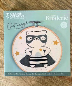 Kit broderie : Chat masqué