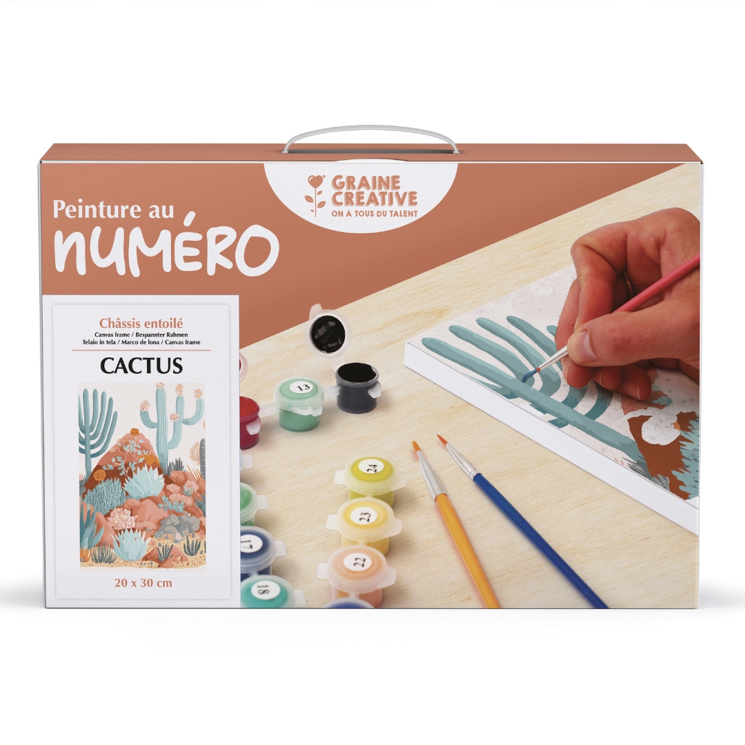 Peinture par numéros 20×30 cm – Cactus – Image 5