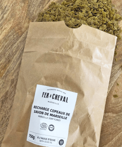 Copeaux de savon de Marseille olive en vrac (recharge)  – 750 g
