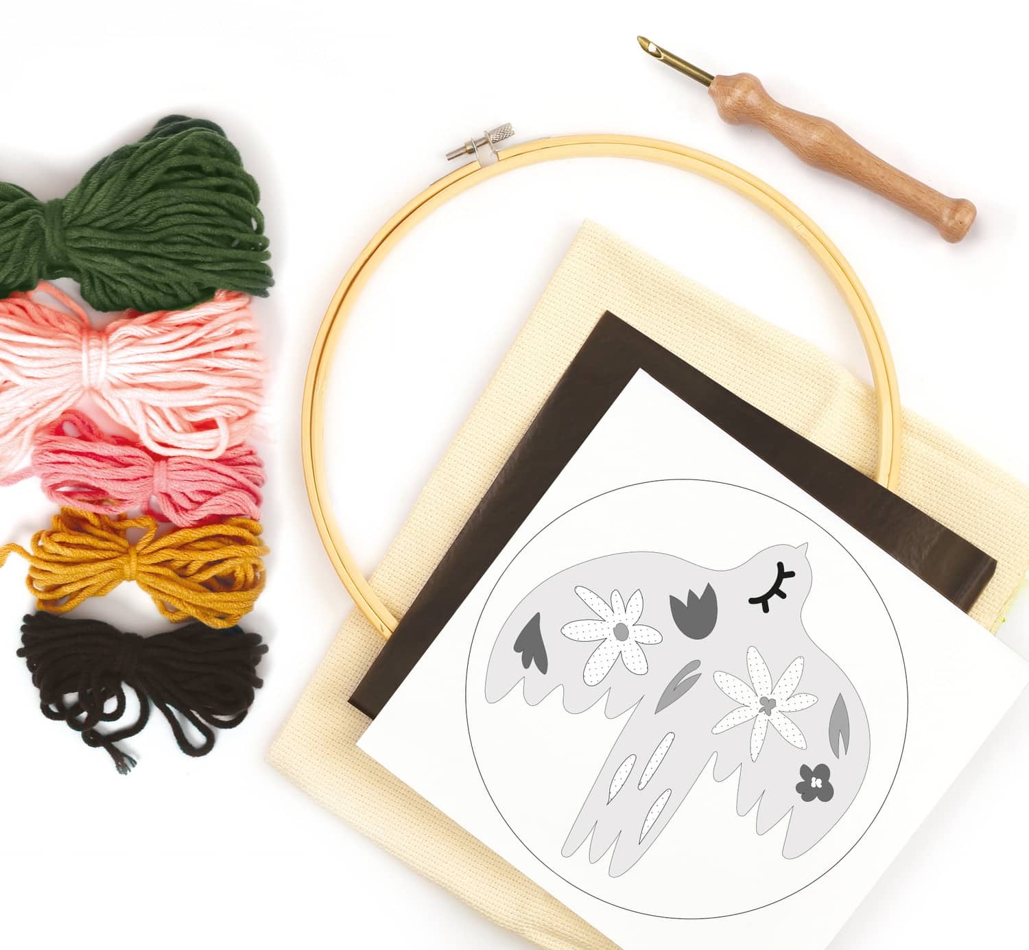 Kit DIY déco oiseau en punch needle – Image 3