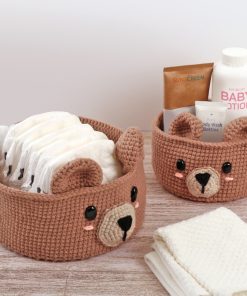 KIT DIY : 2 corbeilles en crochet Ours