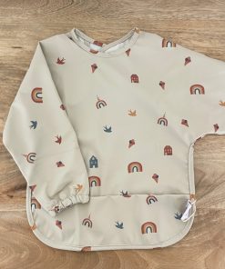 Bavoir à manche longue – Arc-en-ciel