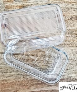 Beurrier en verre – motif vache