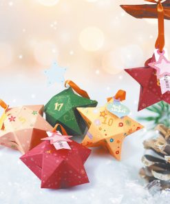Kit pour faire son propre calendrier de l&rsquo;Avent étoiles à suspendre