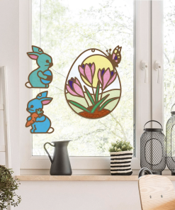 Kit de décoration pour fenêtre « Printemps »