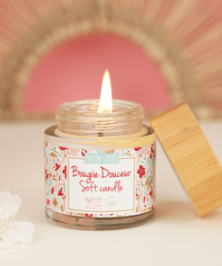 Bougie douceur à la cire 100 % végétale