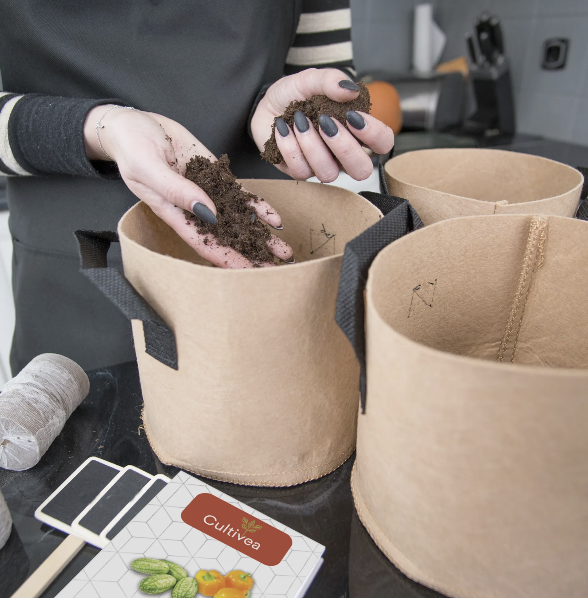 Kit sacs de culture BIO* (Concombre Cocktail, Tomate Blueberry, Mini Poivron) – Image 5