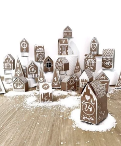 Kit Calendrier de l&rsquo;Avent – Village en Kraft