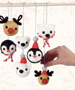 Kit DIY modelage – Boules de Noël Animaux
