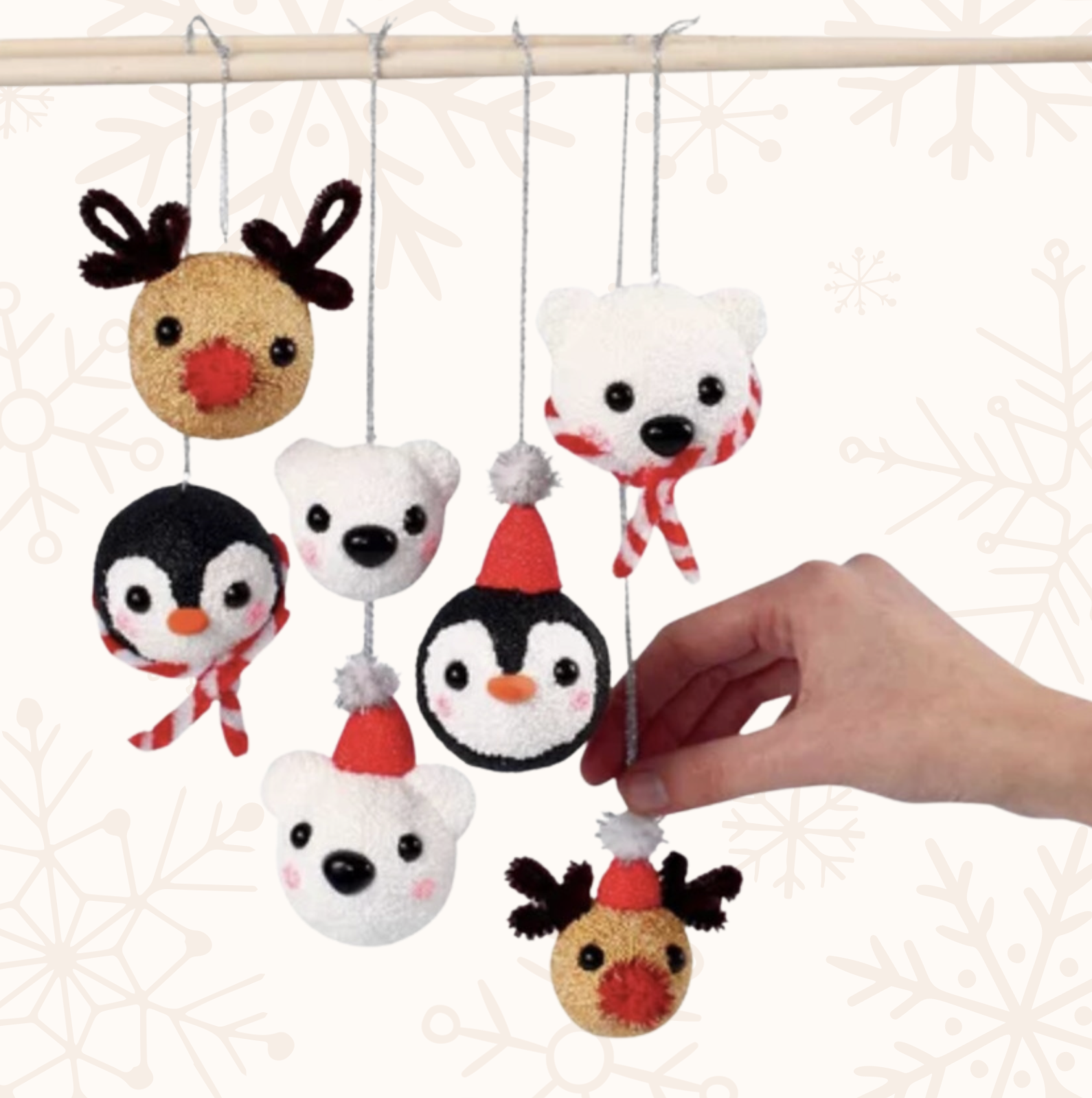 Kit DIY modelage – Boules de Noël Animaux