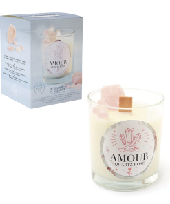 Kit DIY bougie DIY quartz rose amour