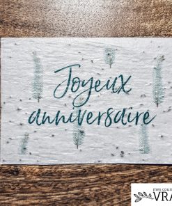 Carte ensemencée plantable « Joyeux anniversaire »