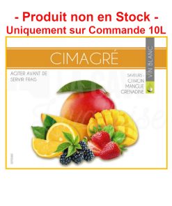 CIMAGRÉ 12° – 10 LITRES – Mangue, Citron, Grenadine