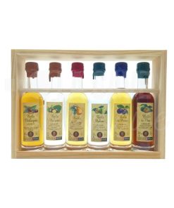 Coffret Bois 6 Liqueurs – Mignonnettes Elégance – 6x5cl