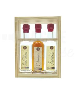Coffret Bois 3 Mignonnettes Eaux-de-Vie – 3x5cl