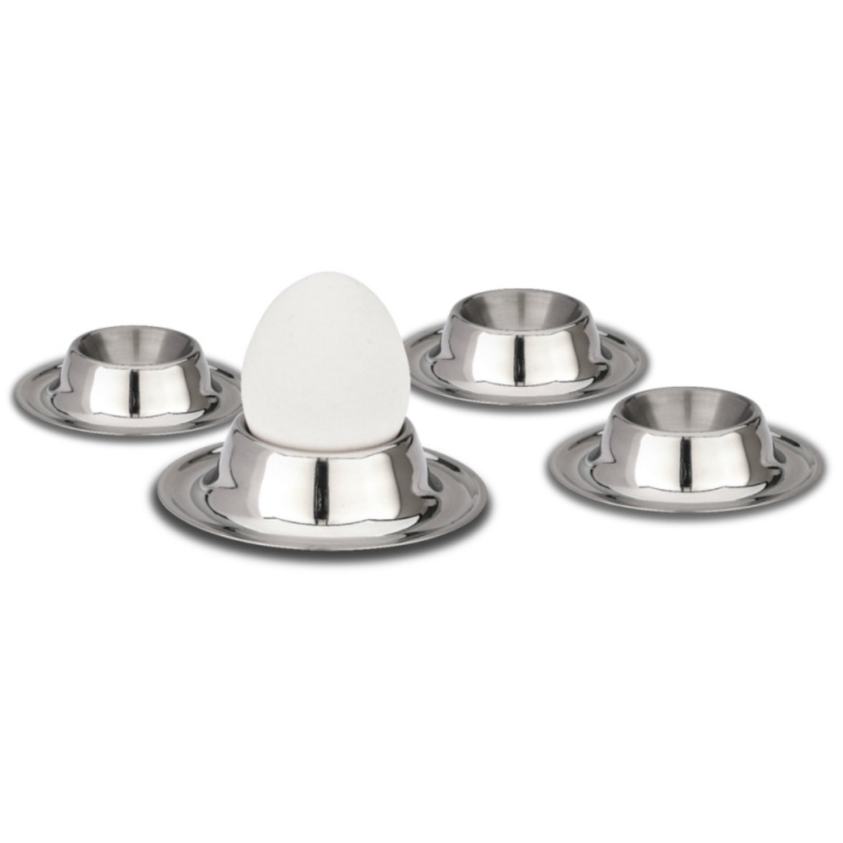Lot de 4 coquetiers design en inox