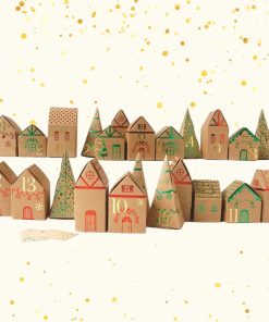 Kit pour faire son propre calendrier de l&rsquo;Avent Village de Noël