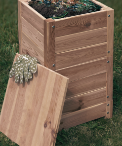 Lombricomposteur en bois marron