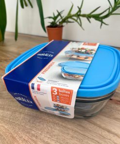 Pack de 3 saladiers en verre – Carré