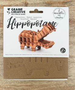 Maquette 3D en carton – Hippopotame