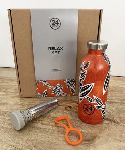 Coffret gourde infusion CLIMA 500 ml – Ashianti Batik | 24 Bottles