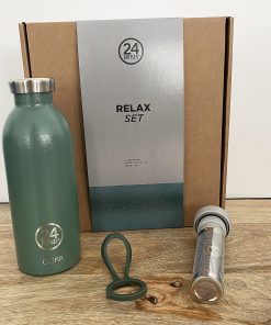 Coffret gourde infusion CLIMA 500 ml – Moss Green | 24 Bottles