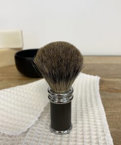 Blaireau en poils naturels aspect métallique