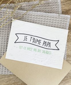 Carte ensemencée à planter – Je t&rsquo;aime Papa