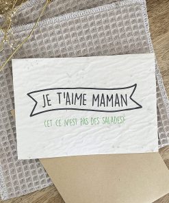 Carte ensemencée à planter – Je t&rsquo;aime Maman
