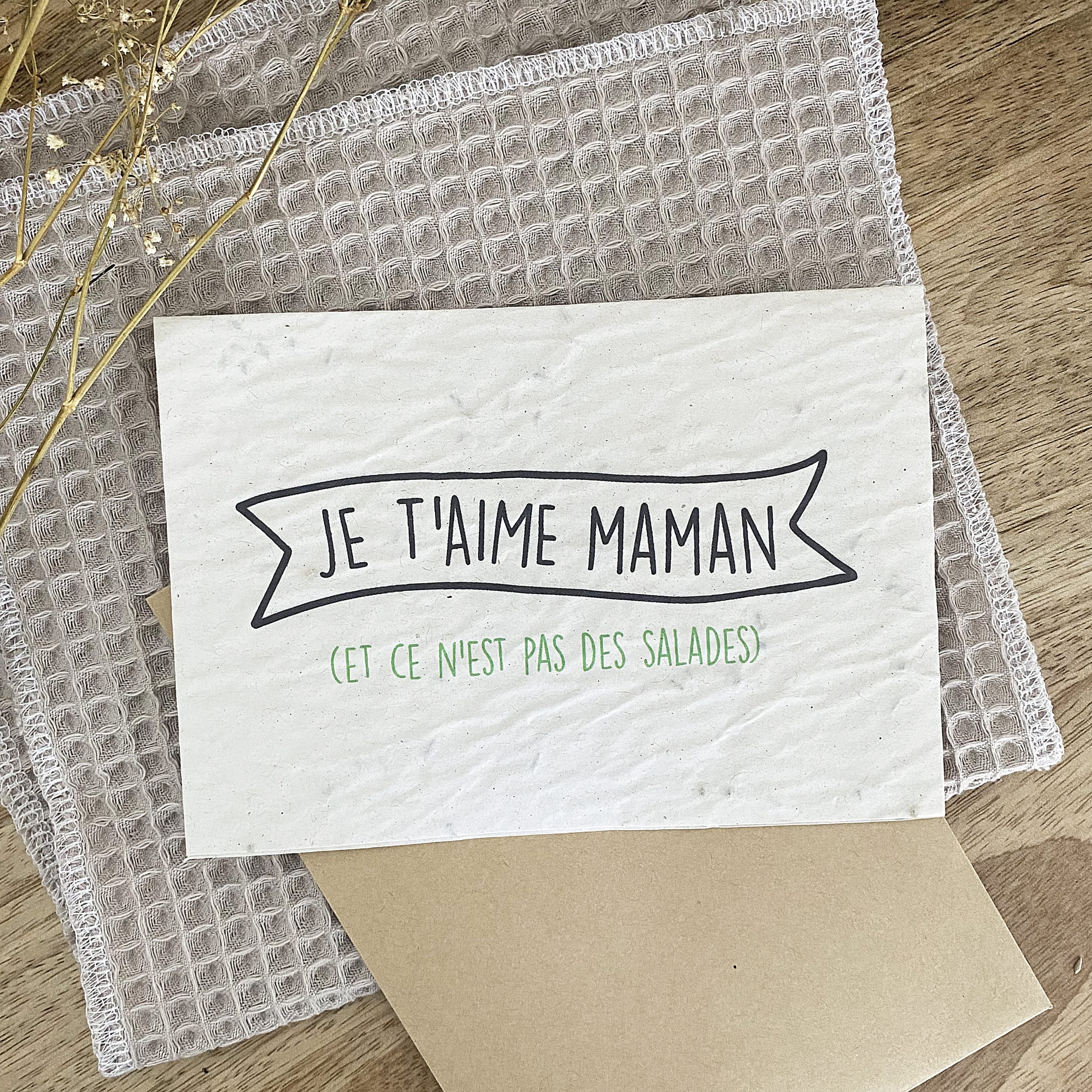Carte ensemencée à planter – Je t’aime Maman