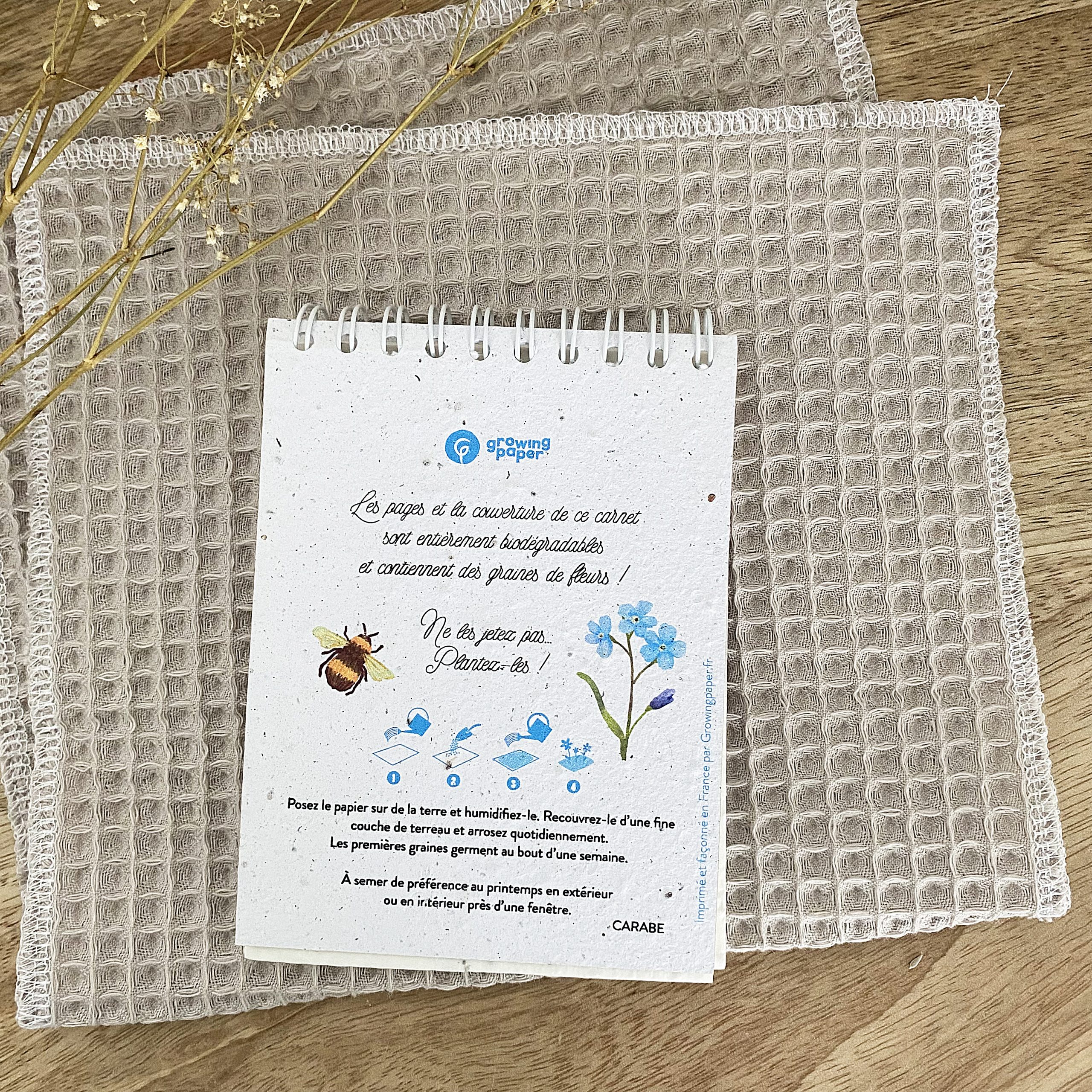 Mon carnet ensemencé à planter – Abeille – Image 3