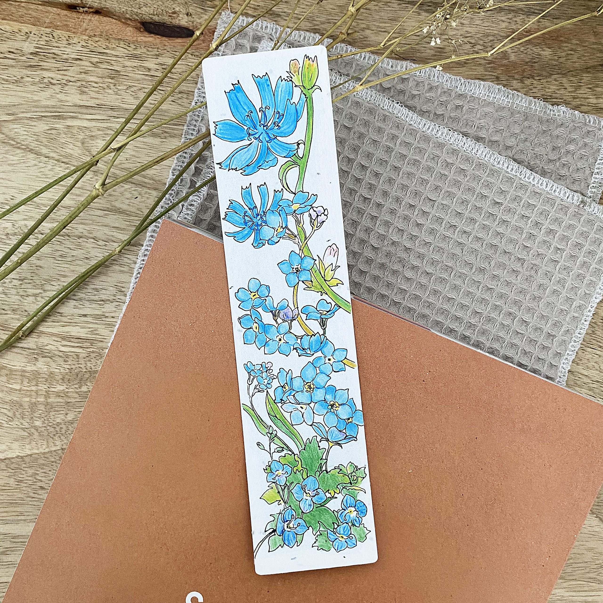 Marque-page ensemencé à planter – Bleu