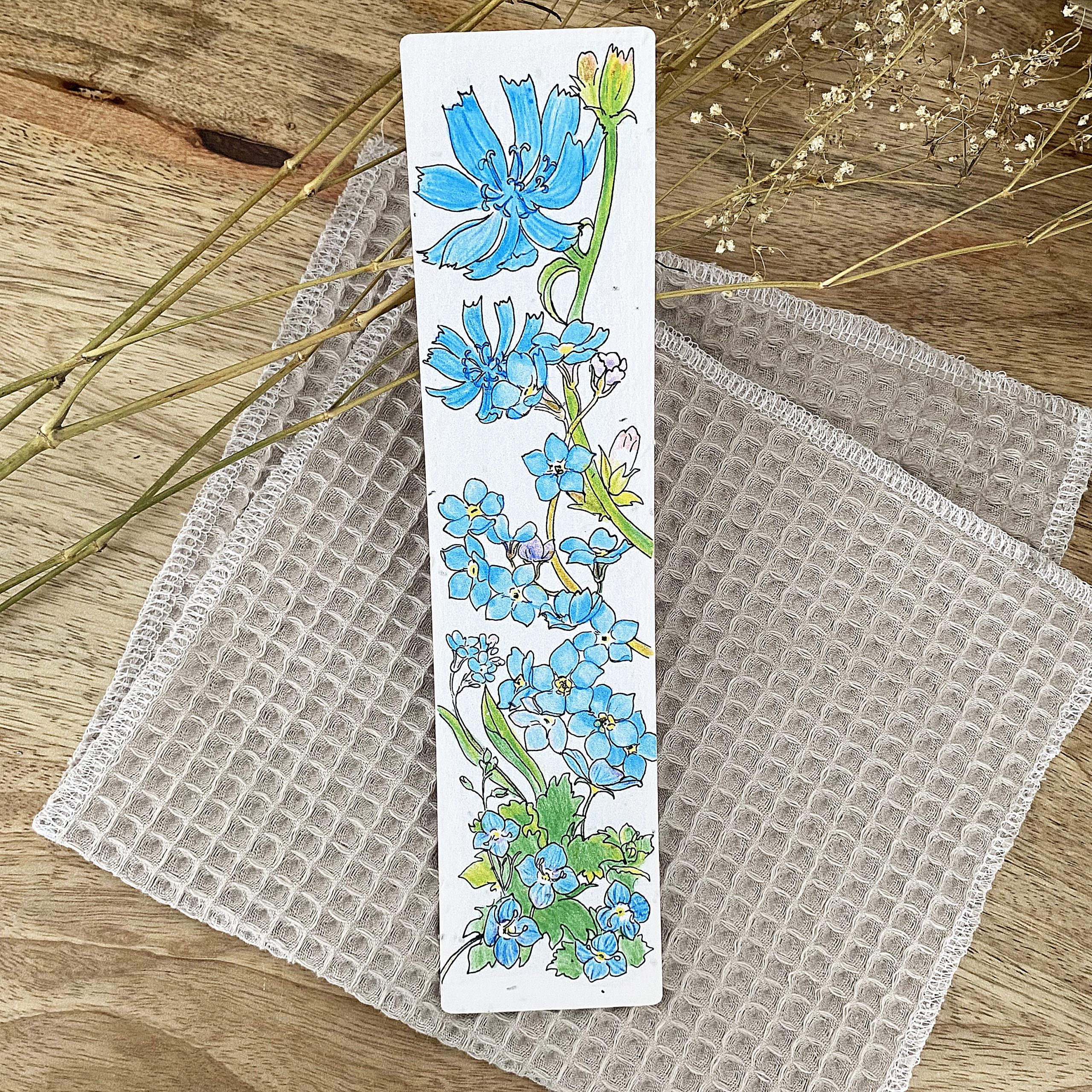 Marque-page ensemencé à planter – Bleu – Image 3