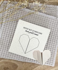Carte origami ensemencée à planter – Mon petit coeur