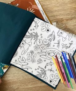 Livre de coloriage en tissu et feutres lavables
